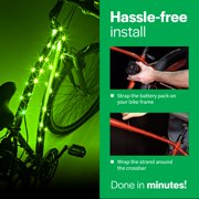 Brightz CosmicBrightz LED Bike Frame Lights, 6.5 ft Rope Light, Green