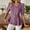 Purple, variant on Ussuma V-Neck Puff Sleeve Women Peplum Tops and Blouses Ruffle Hem with Button Solid Color Slim Fit Women's Top Elegant and Intellectual Fashion City Party Work Beach L L