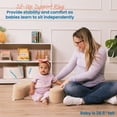 thumbnail image 3 of ECR4Kids SoftZone Cozy Sit-Up Support Ring Baby Floor Pillow, Toddler Seating, Sand, 3 of 9