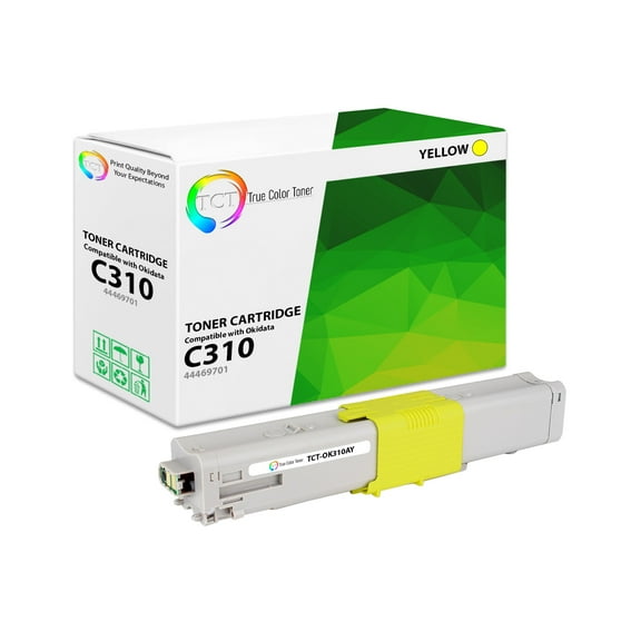 TCT C310 Yellow Toner Cartridge - Premium Compatible Replacement for C310 44469701 Yellow
