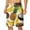Yellow, variant on IROINNID Men's And Big Men's Casual Hawaiian Style Elastic Waist Printed Loose Beach Shorts