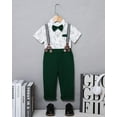 thumbnail image 5 of ZOEREA Toddler Baby Boy Clothes Suit Gentleman Wedding Outfits, Formal Dress Shirt with Bowtie + Suspender Pants 1-5 Years, 5 of 14