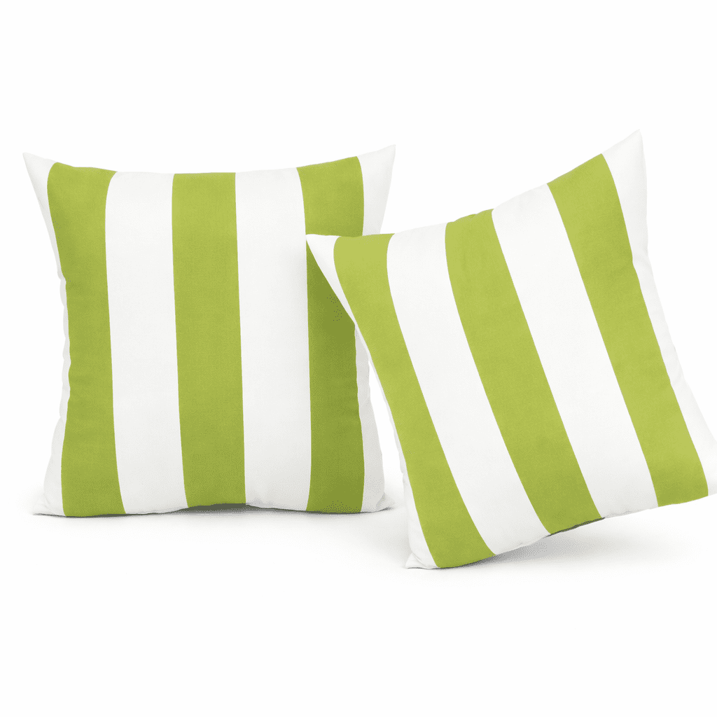SDJPOI 2 Pack Outdoor Throw Pillows, 18x18 Inch Waterproof & Fade-Resistant Patio Cushions, Soft Decorative Pillows for Home, Garden