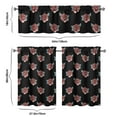 thumbnail image 6 of Pioneer Kitchen Curtains and Valance Set 36 Inch Tier Red Rose Floral 3 Pieces Set Dining Room Small Curtain Drapes Cafe Curtains Valance for Home Decor Rod Pocket, 6 of 6
