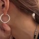 thumbnail image 1 of YAyu-pendientes redondos grandes de Plata de Ley 925 para mujer y niña, joyería Sexy a la moda, regalo, pendientes para fiesta y boda, 1 of 2