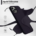 thumbnail image 3 of Compatible with iPhone 12 Case 6.1 and iPhone 12 Pro Case, Slim Liquid Silicone 3 Layers Full Covered Soft Gel Rubber Phone Case Cover 6.1 inch-Dark Purple, 3 of 11