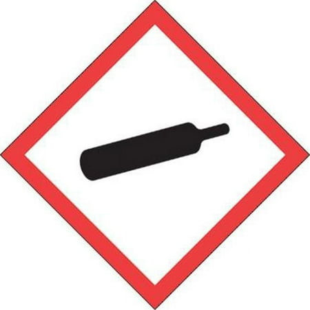 UPC: 0848109008455 | Tape Logic Pictogram Labels Gas Cylinder 1 x 1 Black/Red/White 500/Roll (DL4143)