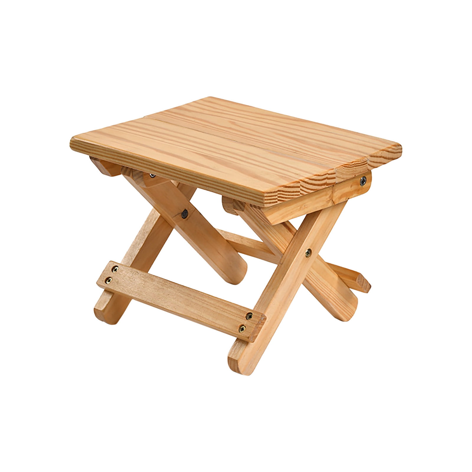 skpabo Sturdy Wooden Plant Table Square Folding Side Table Small Wooden