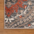 thumbnail image 4 of 7' X 9' Rust Floral Stain Resistant Area Rug, 4 of 8