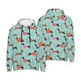 thumbnail image 6 of Bingfone Christmas Dachshund Men's Drawstring Hoodie Long Sleeve Pocket Sweatshirts-Medium, 6 of 6