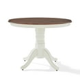 thumbnail image 2 of Round Dining Table - 42" Antique White Pedestal Table - Farmhouse Kitchen Table for 4, 2 of 8