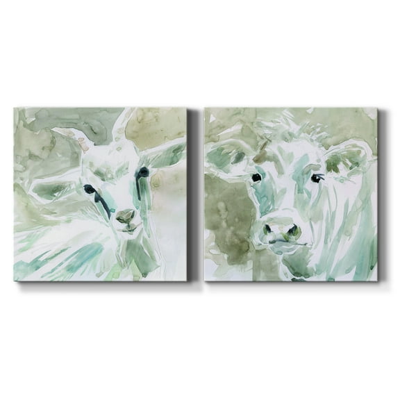 Bill E. Goat - Premium Gallery Wrapped Canvas - Ready to Hang Set of 2 - 10 x 10 Each