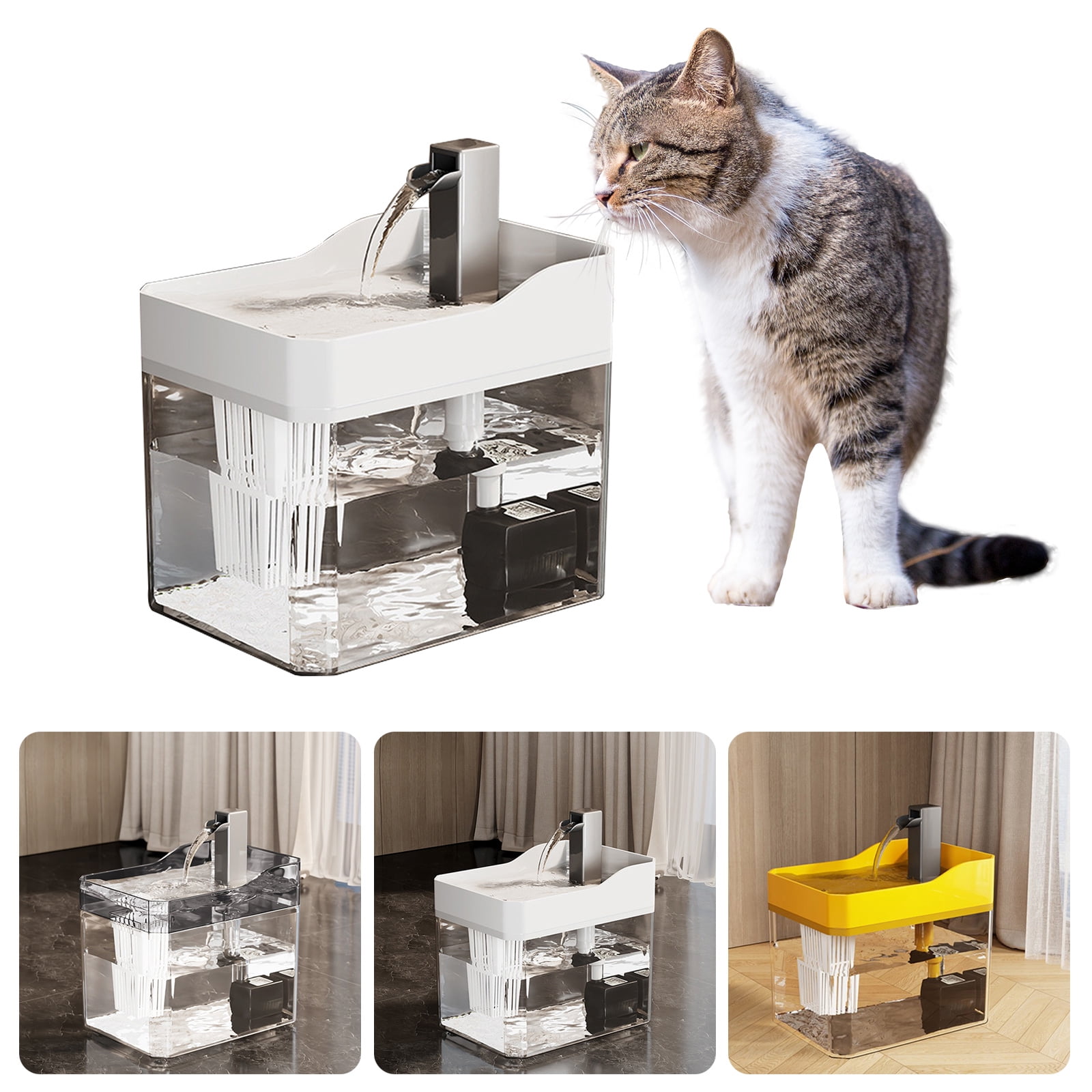 Cats Water Fountain Automatic Dogs Pet Drinking Mute Water Dispenser Large Capacity Quiet Automatic Fountain
