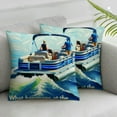 thumbnail image 2 of Hopyeer Throw Pillow Covers Decor Quote with Exciting Drift Boat Linen Pillowcase Decor Outdoor Car Chair (WH-Lake), 2 of 6