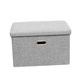 thumbnail image 1 of Folding Ottoman Footrest Seat Footstool Multifunctional Small Coffee Gray, 1 of 8