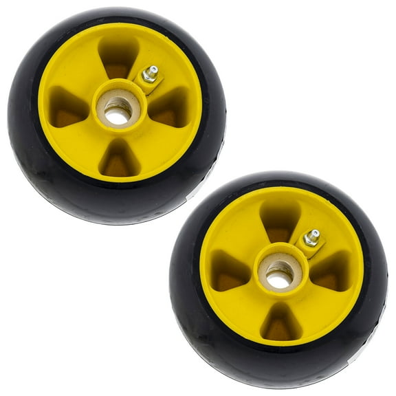John Deere AM115488 Plastic Deck Wheels 2pk 325 335 345 Lawn & Garden Tractors