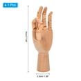 thumbnail image 2 of Unique Bargains 7' Wooden Hand Model, Artist Mannequin Left Hand Model Flexible Movable Manikin Jointed Figure, 2 of 6