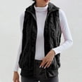 thumbnail image 2 of Odeerbi Womens Soft Fleece Vest Sleeveless Winter Coat Solid Color Plush Lapel Loose Jacket with Pocket Black, 2 of 7
