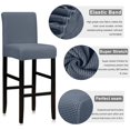 thumbnail image 3 of Housses de Chaise de Comptoir de Pub Réutilisables Housse Extensible Amovible Lavable Ensemble de 1 (Gris Bleu), 3 of 6
