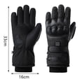 thumbnail image 3 of lcziwo Black Heated Gloves for Men Women, Waterproof Winter Motorcycle, Skiing, Snowboarding, Fast Heating Gloves Without Battery, 3 of 10