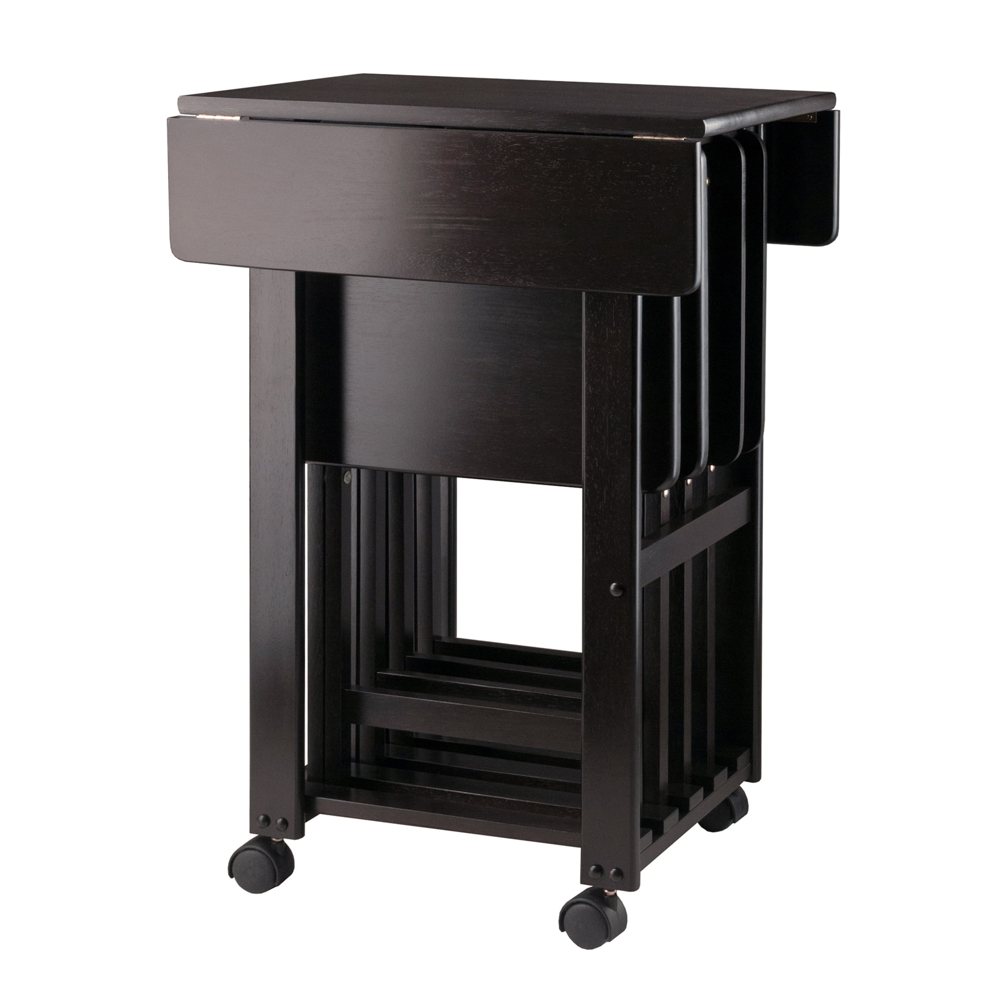 Winsome Wood Sophia 5-Piece Snack TV Table Set, Coffee Finish