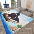 thumbnail image 4 of Washable Area Rug 6x9 ft Cartoon Ship Coconut Tree Area Rug for Living Room, Soft Low Pile Rugs, Non-Slip Carpet, Home Decor Floor Rug for Bedroom Dining Room Kitchen, 4 of 7