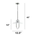 thumbnail image 3 of Lalia Home Iron 1 Light Elongated Pendant in Chrome, 3 of 7