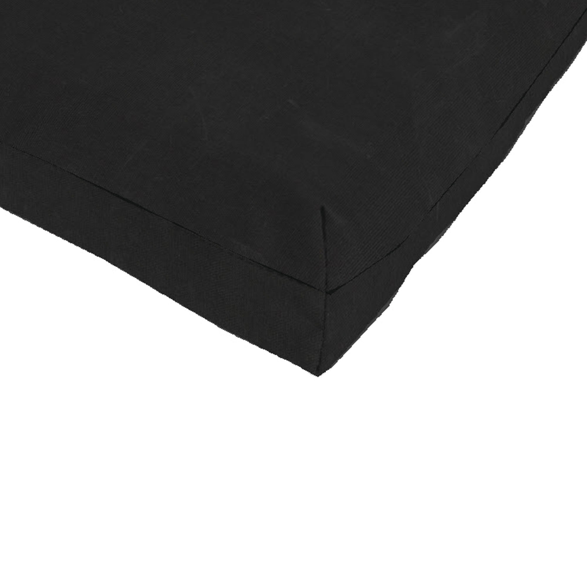 Jordan Manufacturing 44" x 22" Canvas Black Solid Rectangular Outdoor Chair Cushion with Ties