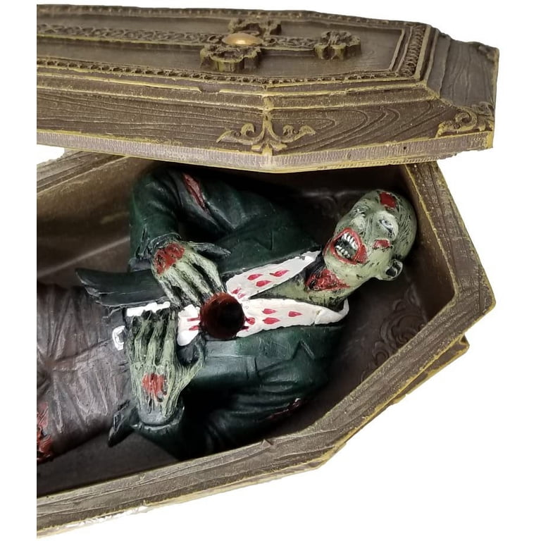 Pacific Giftware Zombie Apocalypse Impaled Pen Holder in Coffin