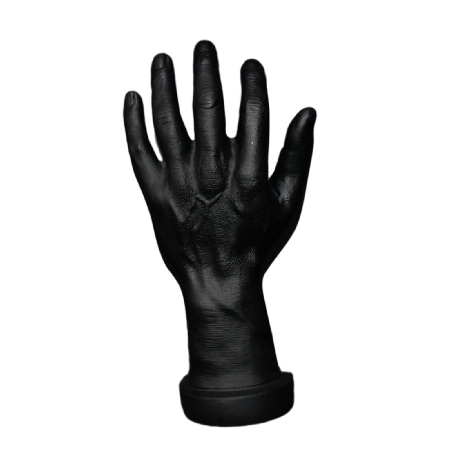 Serenable Hand Model Jokes Toy Lifelike,Photo Props,Fake Hand Mannequin Hand for Cosplay Decoration Jewelry Display Party Nail Training black