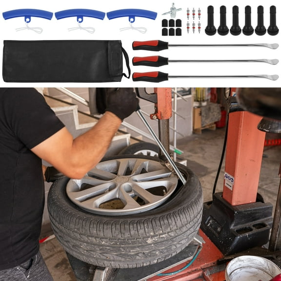 AEVXKHI Tire Spoons Set Steel Tire Changing Tool Motorcycle Tire Changer Tire Removal Tool Rustproof Tire Spoon Levers Tire Changer Kit for Motorcycle Bicycle Tire Replacement
