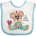 thumbnail image 3 of Inktastic CNA An Angel in Scrubs Teddy Bear Boys Baby Bib, 3 of 4