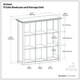 thumbnail image 7 of Artisan 45 inch x 43 inch Solid Wood Transitional 9 Cube Bookcase and Storage Unit in White, 7 of 7