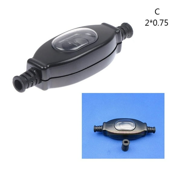 1PC 250V 3A 204 IP65 Waterproof In Line Switch Cord Switch Round Wire Double Electrical Supplies Switches Home Improvement