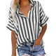 thumbnail image 1 of Vestidos Casuales Para Mujer, Blusas De Mujer De Moda Blusa informal de manga corta con cuello vuelto para mujer, 1 of 6