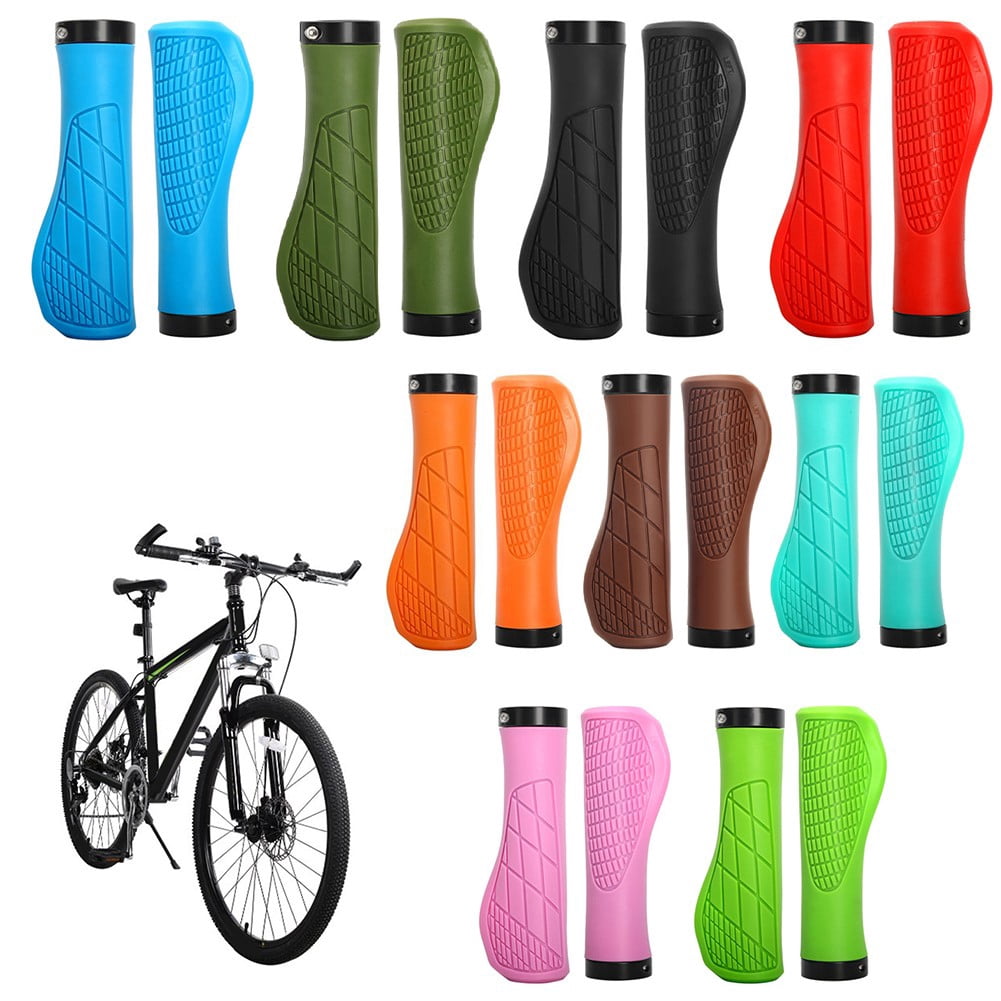 YERUUE Poignées Vélo Caoutchouc Antidérapantes - Poignées VTT Ergonomiques Avec Serrure Aluminium 22mm