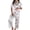 C313 Grey, variant on CONZONE Halloween Womens Pajamas Set Printed Short Sleeve Button Down Tops and Pants Hallowmas Sleepwear Soft 2 Piece Pjs Set for Women