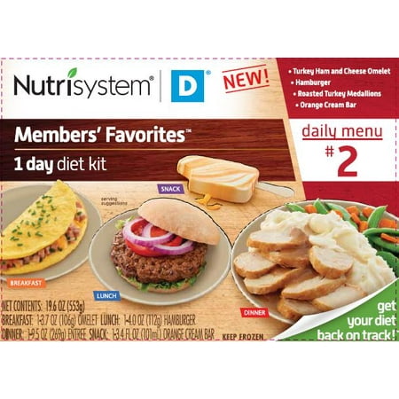 Nutrisystem D Members' Favorites 1 Day Diet Kit, Menu #2