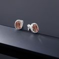 thumbnail image 5 of Gem Stone King 3.48 Ct Oval Red Tiger Eye 925 Sterling Silver Earrings, 5 of 5