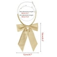 thumbnail image 2 of INSPIRE CHIC Women's Bow Ties Solid Color Western Ribbon Pre-Tied Bowties Champagne One Size, 2 of 6
