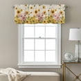thumbnail image 3 of Sunflowers Pig Valance Curtain Vintage Country Pig Floral Linen Texture Window Valances Rod Pocket Short Curtains Window Treatments for Kitchen Bedroom Bathroom Laundry 60" x 18", 3 of 9