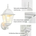 thumbnail image 5 of Outdoor Wall Light Fixture White, Waterproof Exterior Wall Sconce, E26 Base Hardwired, Die-Cast Aluminum & Glass, for Porch Garage Entryway, 5 of 10