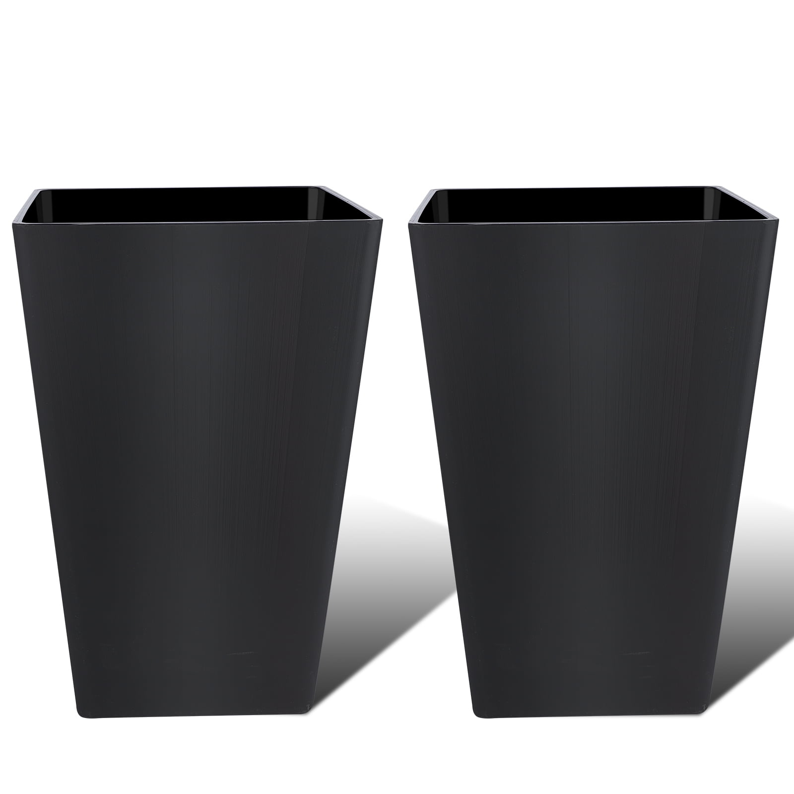 Foukus Tall Outdoor Planters Set of 2 Black 18.3 In photo 1
