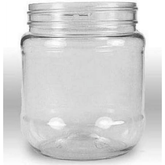 Clearview Containers 12 oz Plastic Storage Containers w/Lids Kitchen Canister Set Food Storage Jars Airtight Pantry Containers Spices, Herbs, Peanut Butter, Honey, Jams Set of 6