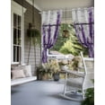 thumbnail image 4 of nqOlkjepod Outdoor Curtains for Patio Waterproof, Purple Flowers Outdoor Privacy Panels Grommet, Spring Botanical Floral Wooden Grain Blackout Outside Curtains for Porch/Cabana 54"x84", 2 Panels, 4 of 8