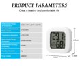 thumbnail image 3 of 2 termómetros higrómetros para interiores, mini termómetro higrómetro digital de alta precisión, monitor de temperatura y medidor de humedad, indicador de nivel de comodidad para el hogar y la oficin, 3 of 5