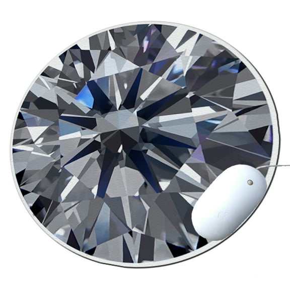 KuzmarK Round Mousepad / Hot Pad / Trivet - Diamond