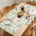 thumbnail image 5 of Summer Plants Placemats Set of 6 Green Leaves Pastoral Retro Garden Place Mats Indoor Wipeable Table Mats Washable Cloth Dining Table Placemats for Kitchen Holiday Party Home Decor 13x19 Inch, 5 of 9