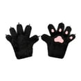 thumbnail image 1 of Guantes de garra de gato para disfrazarse, guantes de pata de gatito para fiestas, discotecas y carnavales. Negro rosa, 1 of 9