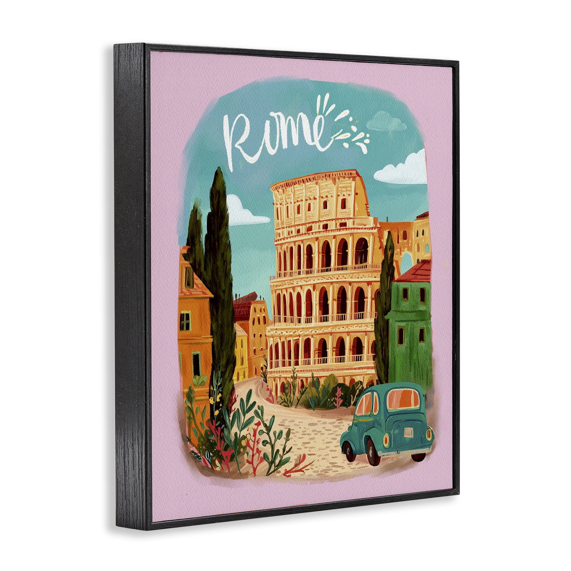 Rome Travel Spot Architecture Black Framed Giclee Art, design by Yen
